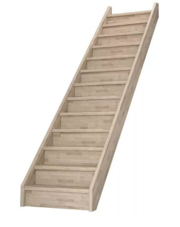 DOLLE HELSINKI - schody rovné s podstupnicemi, dub nelakovaný